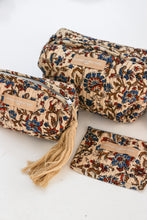 quilted floral  pouch