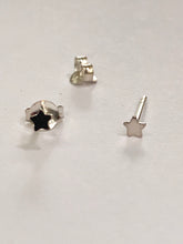 plated silver/gold stars earrings