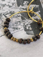 Handmade earrings hoop beads and pearls