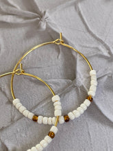 Handmade earrings hoop beads and pearls