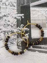 Handmade earrings hoop beads and pearls