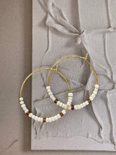 Handmade earrings hoop beads and pearls