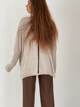V-neck beige jumper