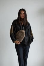 Oversized fur bumbag
