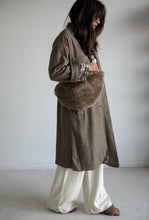 Oversized fur bumbag