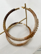 Gas Bijoux Maori raffia hoops earrings