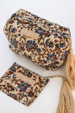 quilted floral  pouch