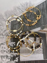 Handmade earrings hoop beads and pearls