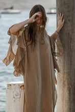 Dadan dress camel cotton gauze