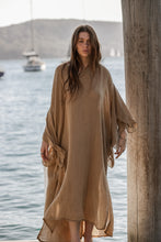 Dadan dress camel cotton gauze