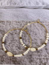 Handmade earrings hoop beads and pearls
