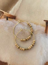 Handmade earrings hoop beads and pearls