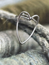 Silver heart ring