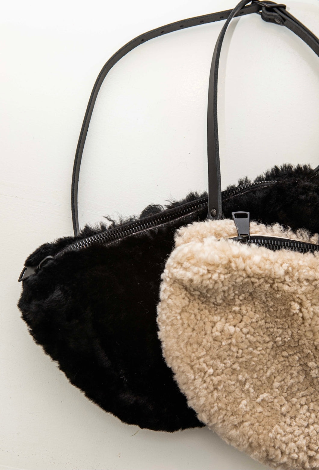 Oversized fur bumbag