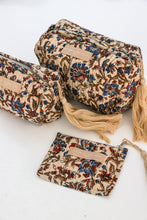 quilted floral  pouch