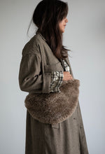 Oversized fur bumbag