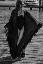 Clara kimono black cotton gauze