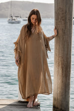 Dadan dress camel cotton gauze