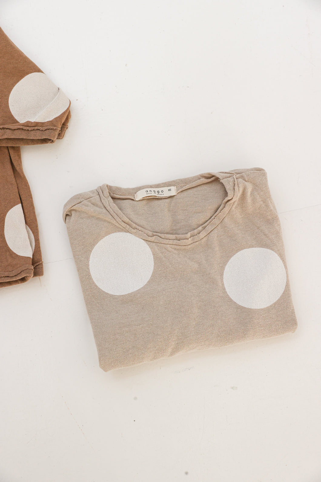 Kids polka dot long sleeves tee shirt