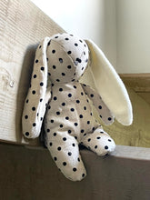 soft beige Bunny rabbit with black polka dots