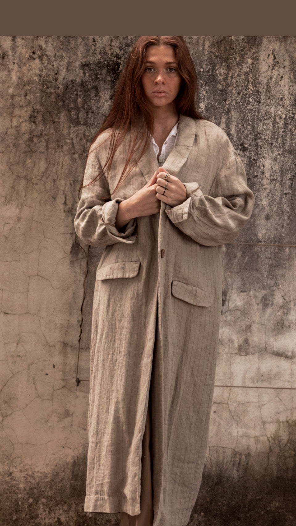 Mes Demoiselles - Mastroianni beige linen coat
