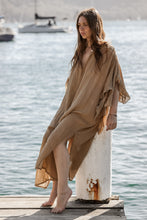 Dadan dress camel cotton gauze
