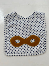 hero mask bib- navy star
