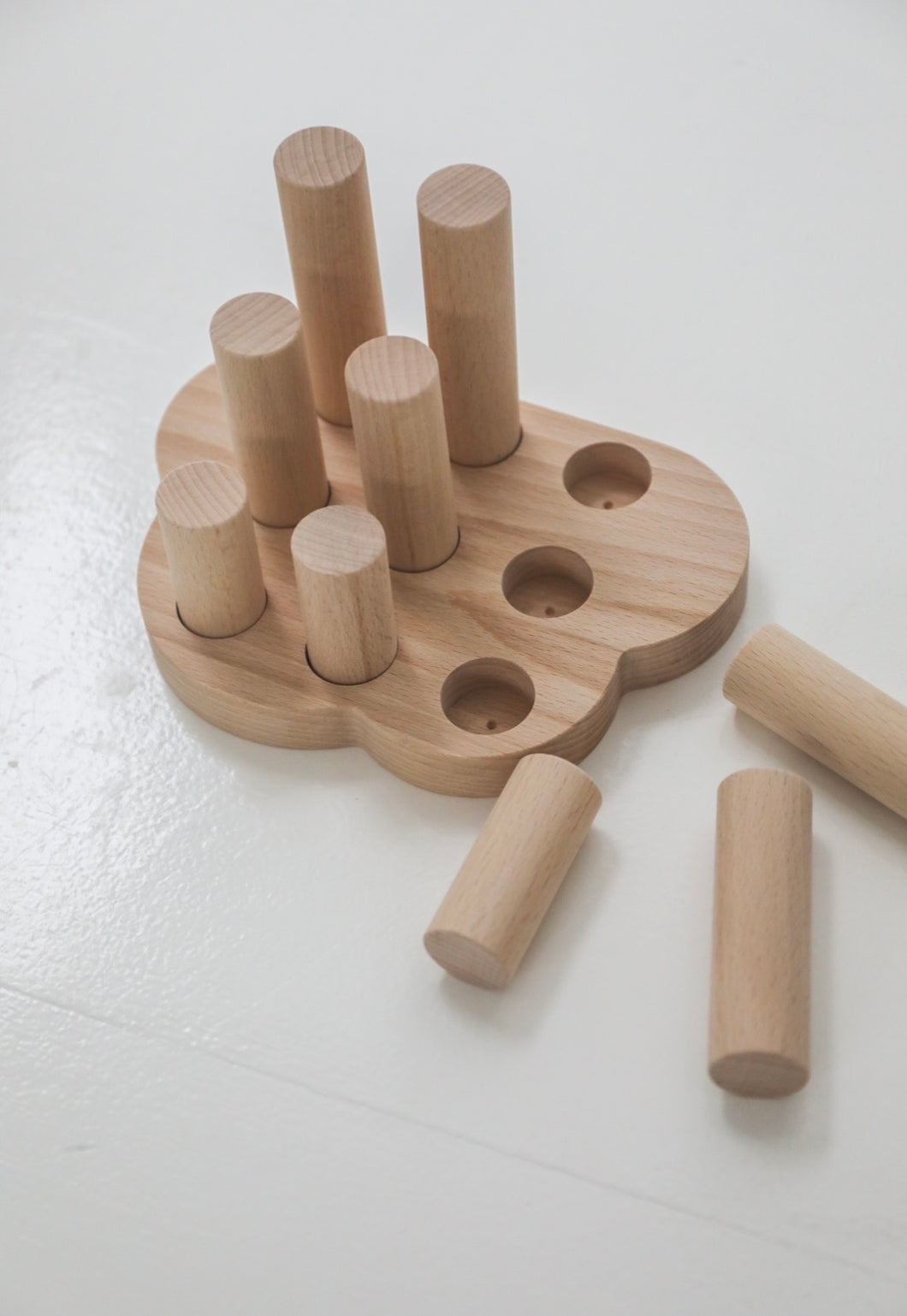 wooden cloud sorter toys